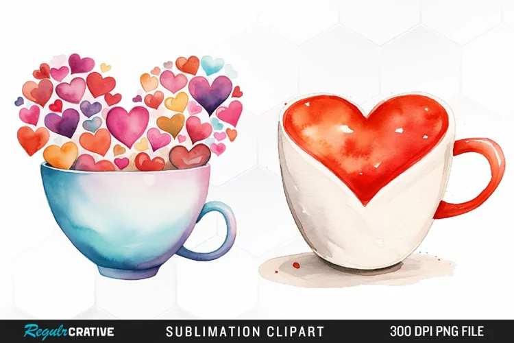 Watercolor Coffee Graphics Clipart