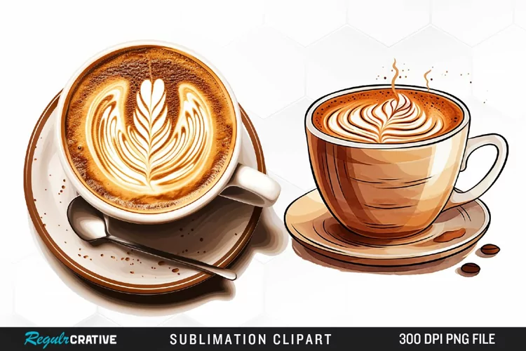 Watercolor Coffee Cup Illustration Clipart