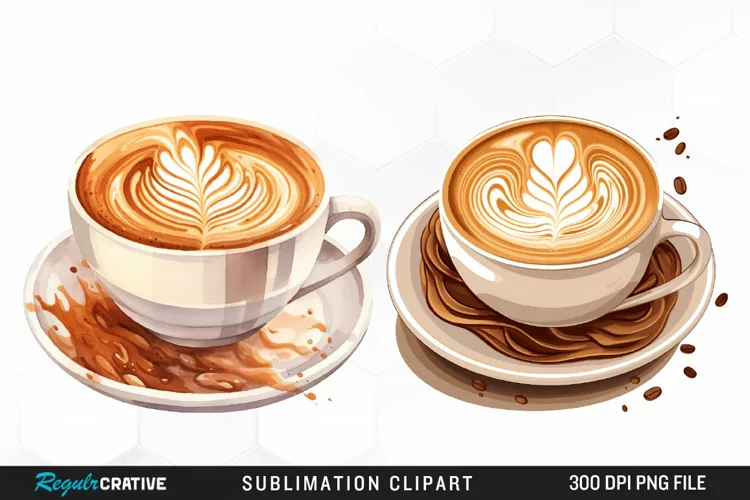 Watercolor Coffee Cup Illustration Clipart