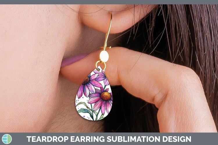 GorgeousWatercolor Teardrop Earrings design.