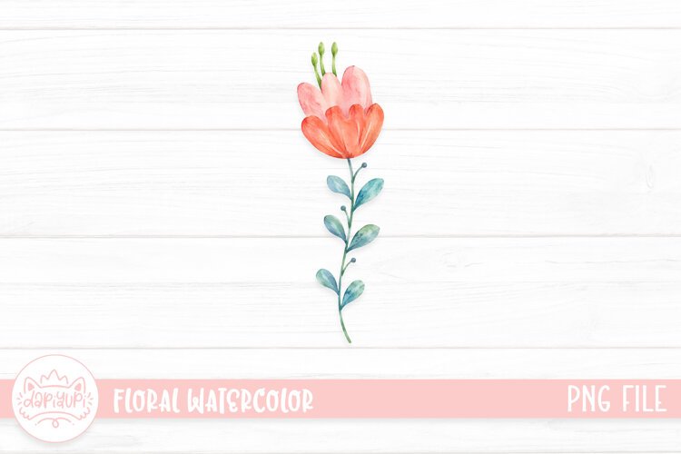 Botanical Watercolor Illustration, Floral Watercolor Design example image 1