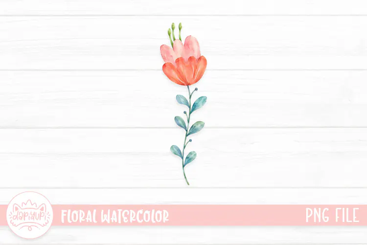 Botanical Watercolor Illustration, Floral Watercolor Design