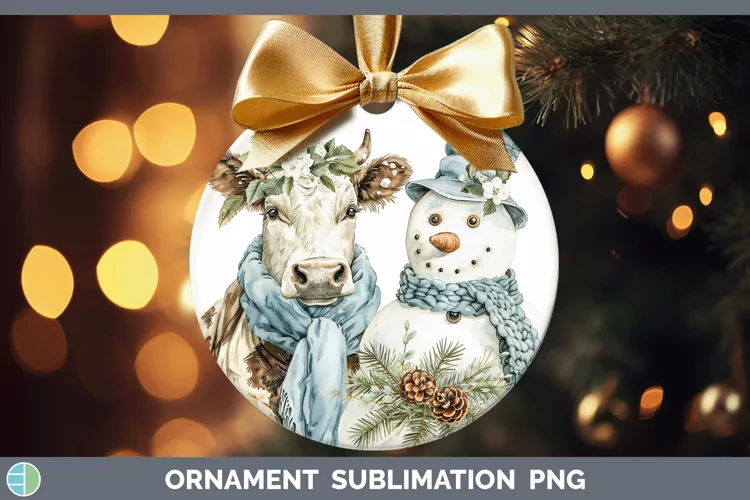 Christmas Snowman ow Ornament Sublimation Bauble Designs