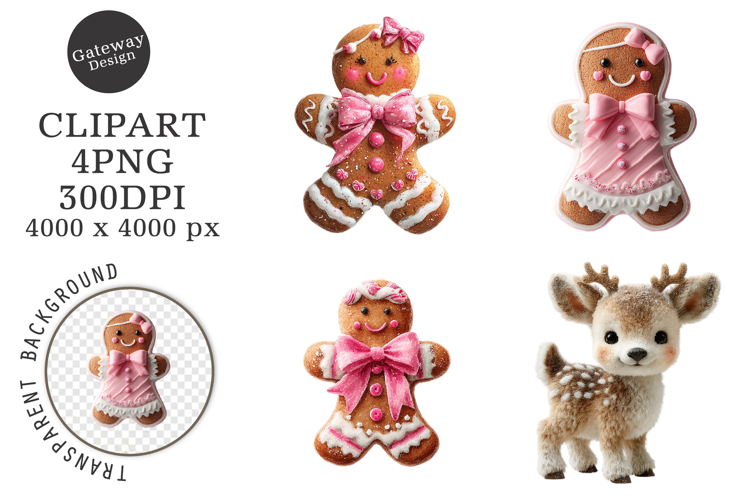 Watercolor Cute Christmas Clipart