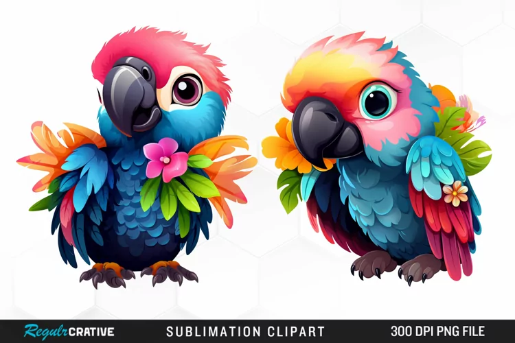 Cute Crows Illustration PNG Clipart