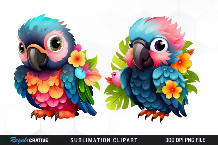 Cute Crows Illustration PNG Clipart