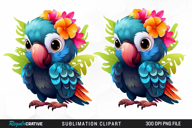 Cute Crows Illustration PNG Clipart
