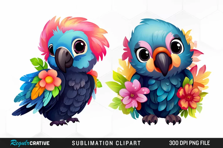 Cute Crows Illustration PNG Clipart
