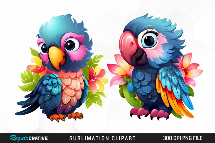 Cute Crows Illustration PNG Clipart