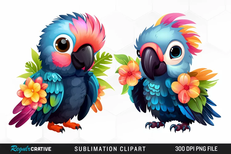 Cute Crows Illustration PNG Clipart