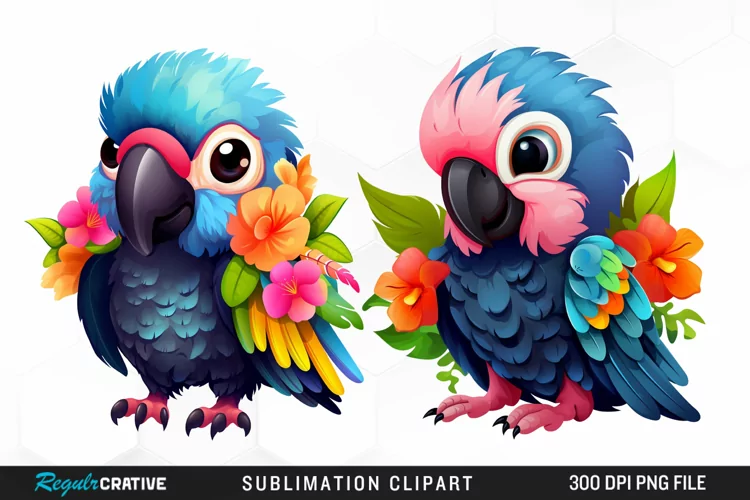 Cute Crows Illustration PNG Clipart