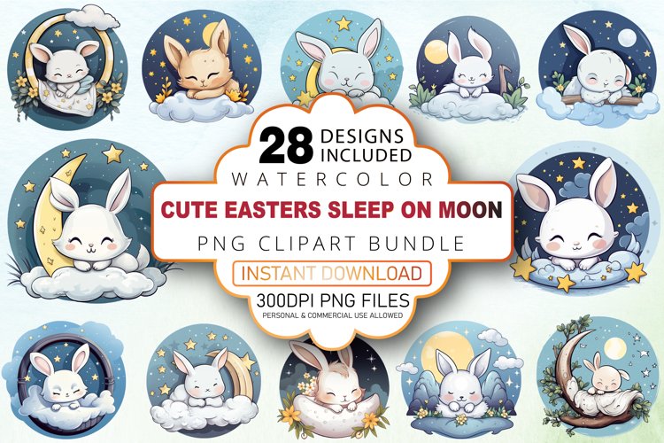 Cute Moon Clipart Image 24