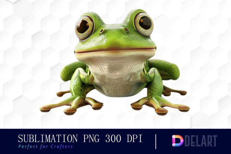 Cute Frog Illustration Clipart