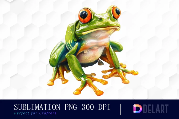 Cute Frog Illustration Clipart