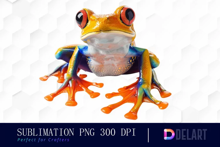 Cute Frog Watercolor Clipart