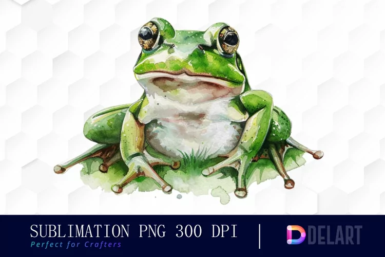 Cute Frog Sublimation PNG Clipart