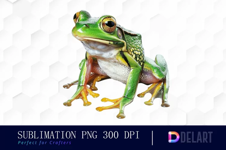 Cute Frog Illustration Clipart