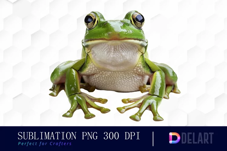 Cute Frog Illustration Clipart