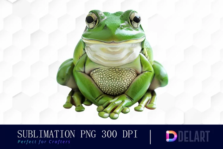 Cute Frog Sublimation PNG Clipart