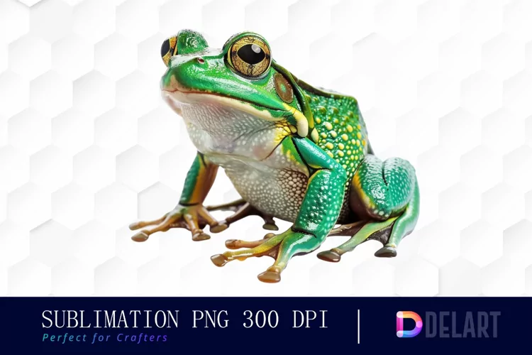 Cute Frog Sublimation PNG Clipart
