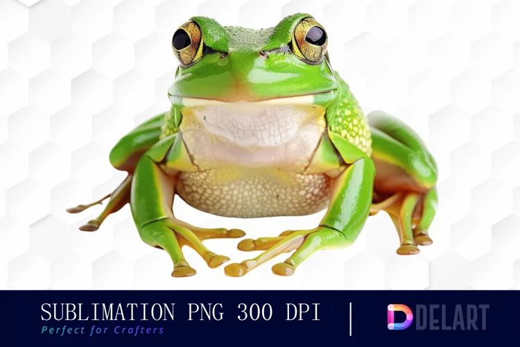 Cute Frog Sublimation PNG Clipart
