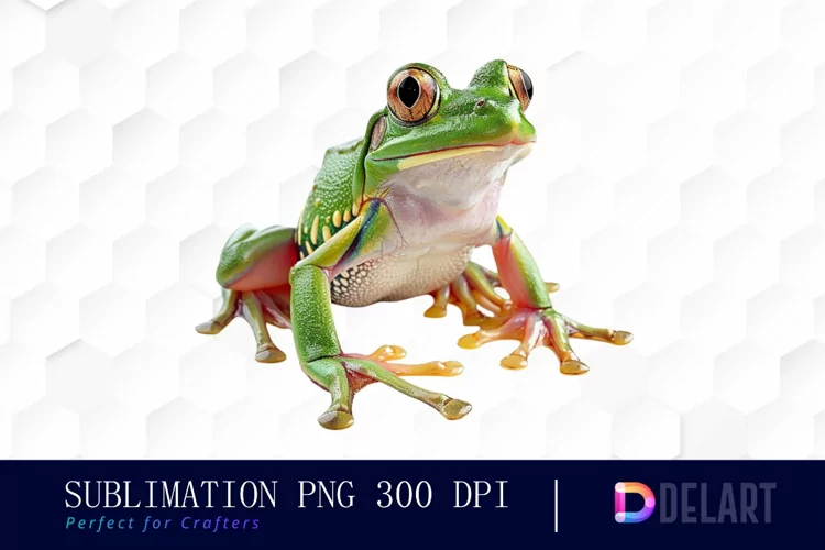 Cute Frog Watercolor Clipart