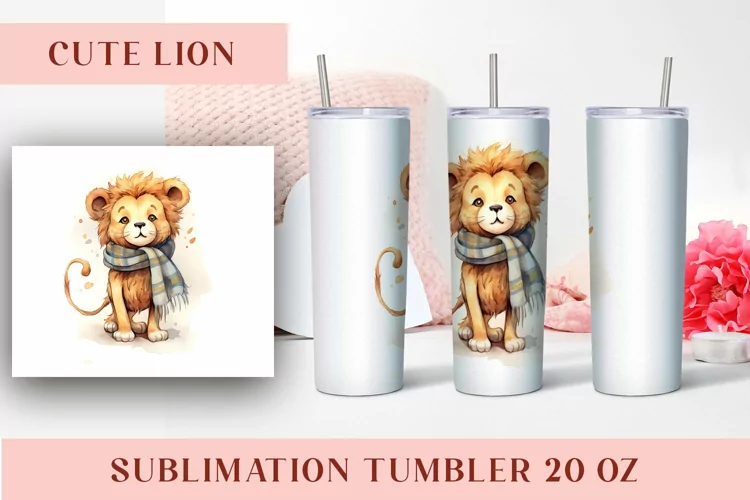 Watercolor Cute Giraffe Tumbler Wrap 20 oz