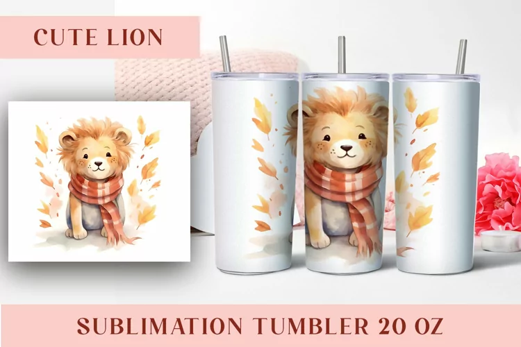 Watercolor Cute Giraffe Tumbler Wrap 20 oz