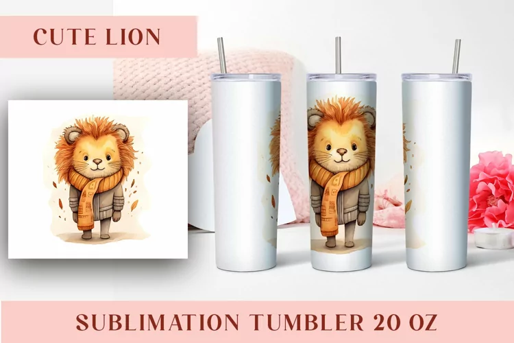 Watercolor Cute Giraffe Tumbler Wrap 20 oz