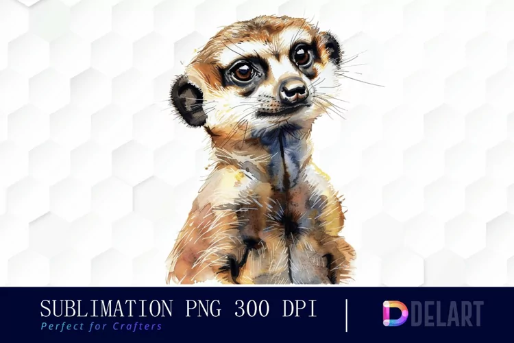 Cute Meerkat Sublimation PNG Clipart