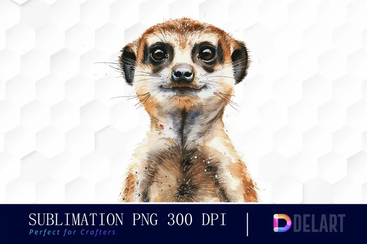 Cute Meerkat Sublimation PNG Clipart