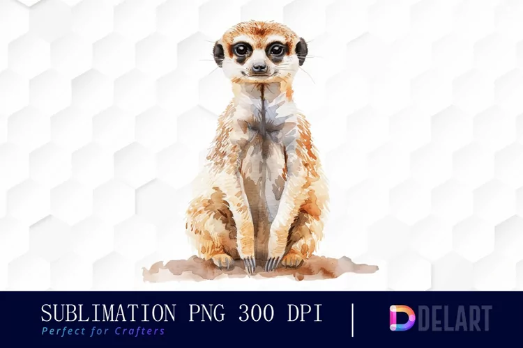 Cute Meerkat Sublimation PNG Clipart