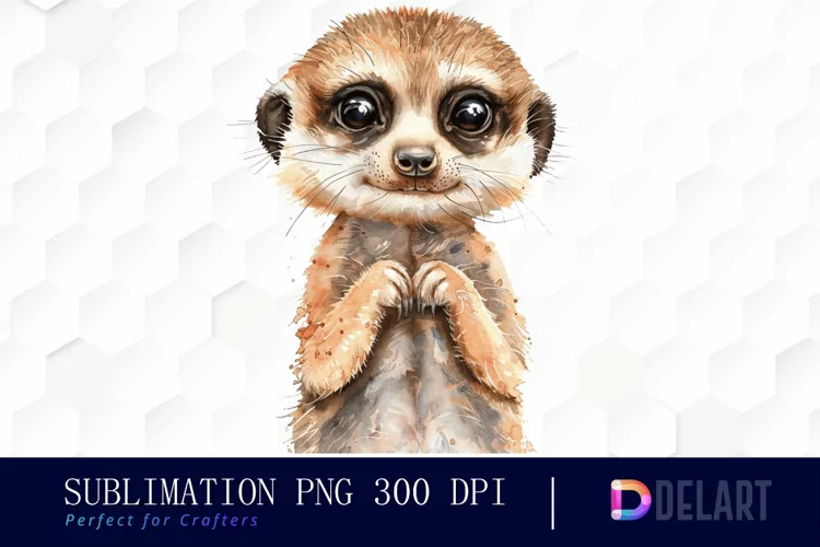 Cute Meerkat Sublimation PNG Clipart
