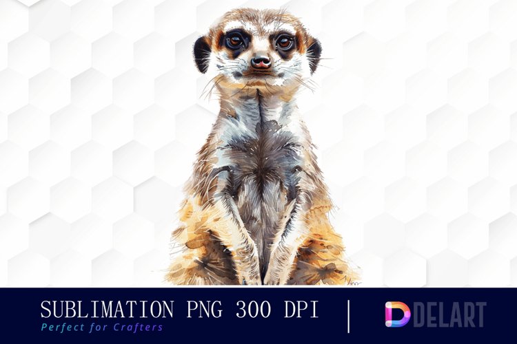 Cute Meerkat Sublimation PNG Clipart