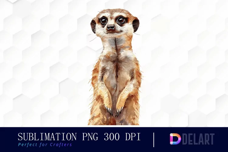 Cute Meerkat Sublimation PNG Clipart