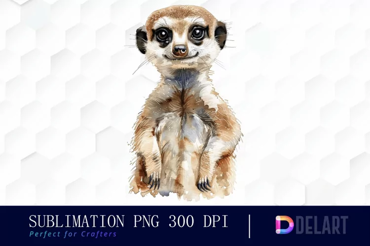 Cute Meerkat Sublimation PNG Clipart