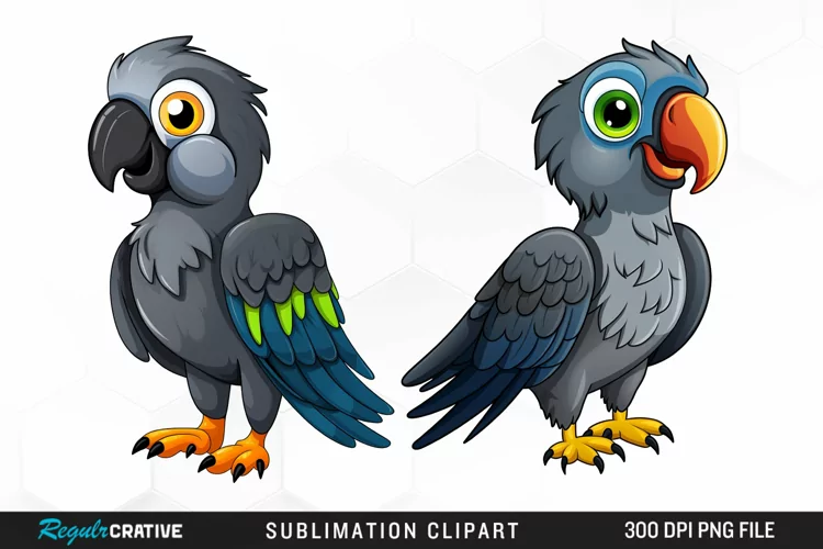 Cute Parrot Sublimation PNG Clipart