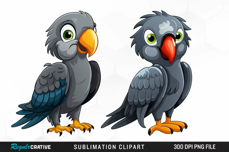 Cute Parrot Sublimation PNG Clipart