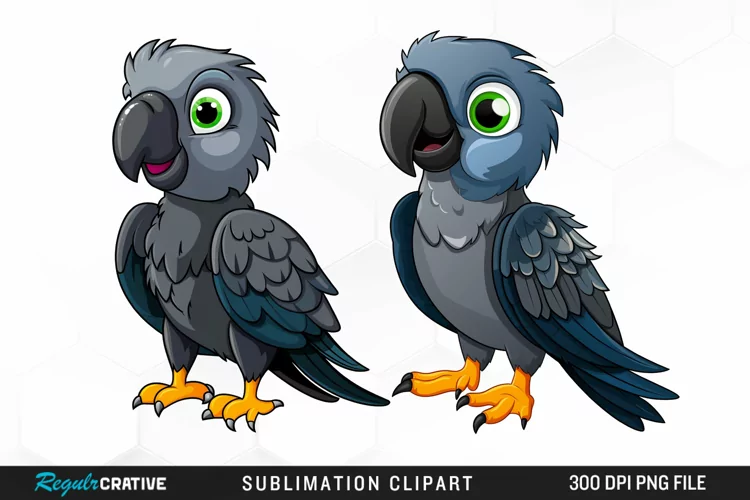 Cute Parrot Sublimation PNG Clipart