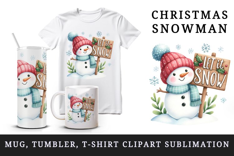 Cute Snowman Clipart Image 9