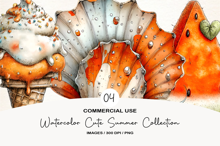 Watercolor Cute Summer Collection