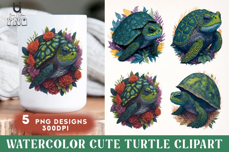 Cute Turtle Clipart Image 22