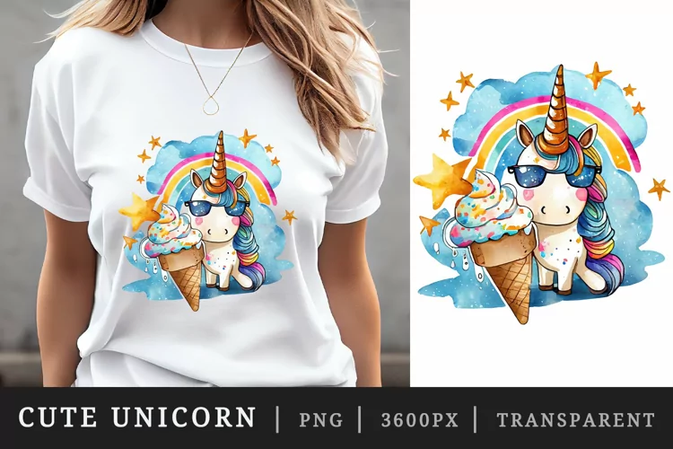 Cute Unicorn superstar t-shirt sublimation print design png