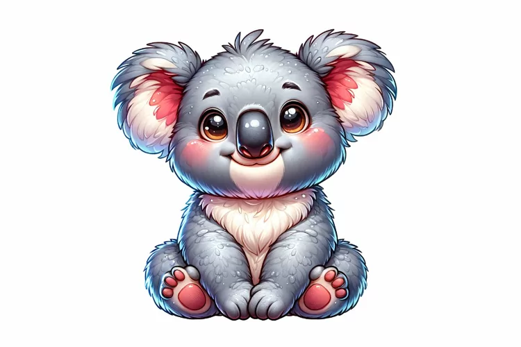 Cute Koala Clipart Sublimation PNG Design