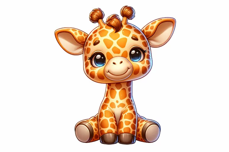 Cute Giraffe Clipart Sublimation PNG Design