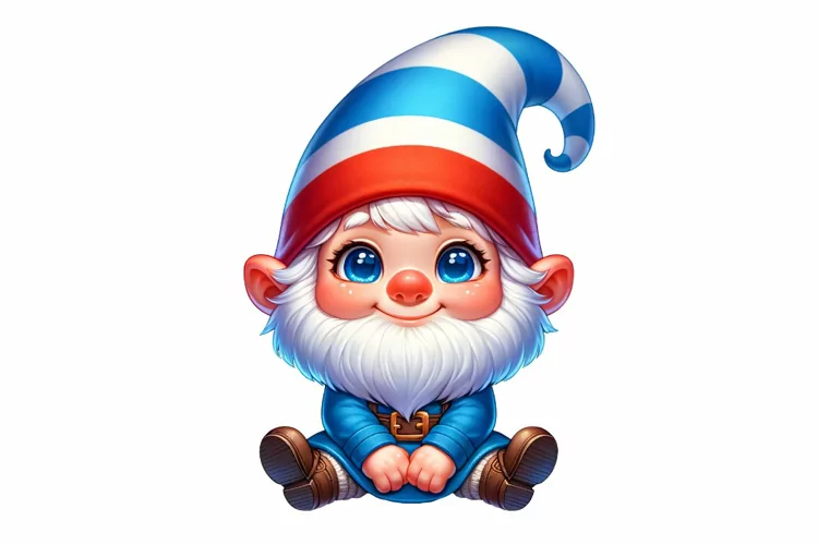 Cute Gnome Clipart Sublimation PNG Design