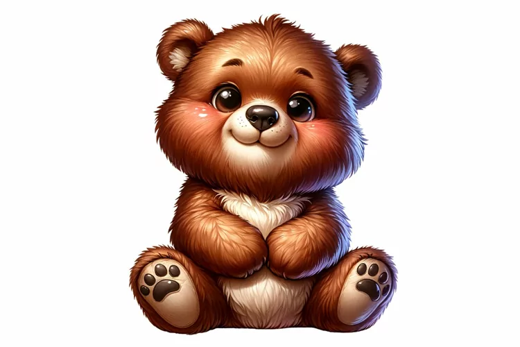 Cute Bear Clipart Sublimation PNG Design