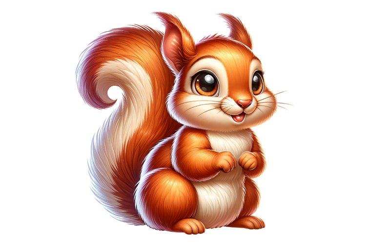 Cute Squirrel Clipart Sublimation PNG Design