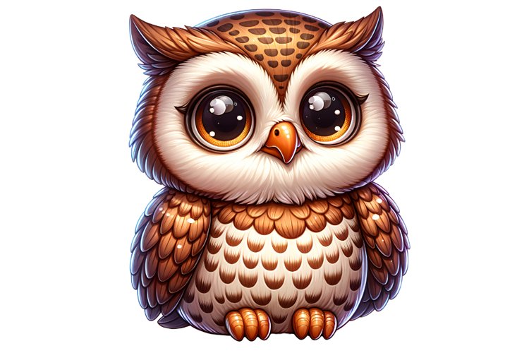 Cute Owl Clipart Sublimation PNG Design