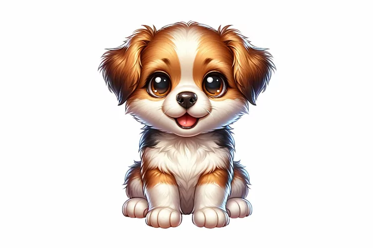 Cute Puppy Clipart Sublimation PNG Design